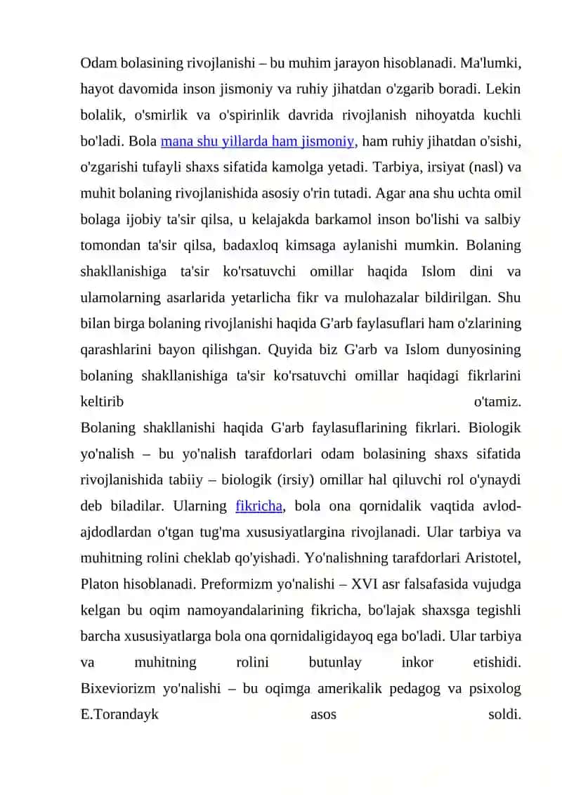 BOLA SHAXSINI RIVOJLANISH OMILLARI 2