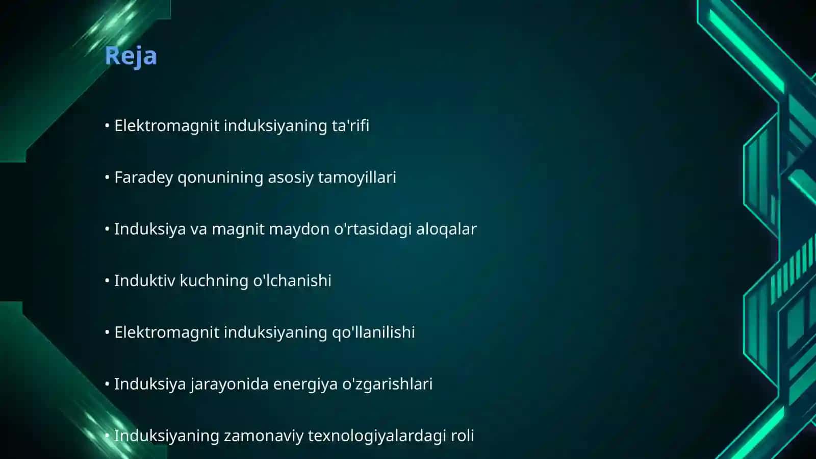 Elektromagnit induksiya hodisasi (Faradey qonuni) 2