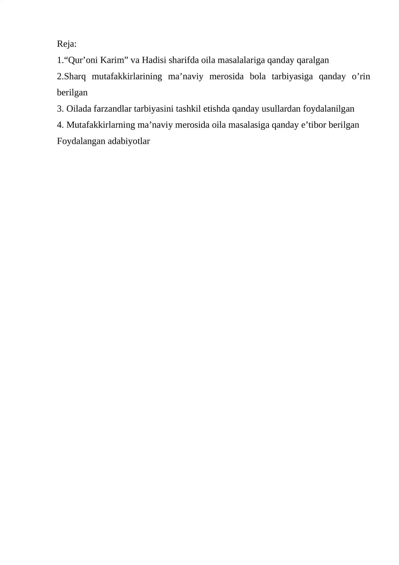 Qur’oniy Karim va Hadislarda Oila Tarbiyasining Manbalari 2