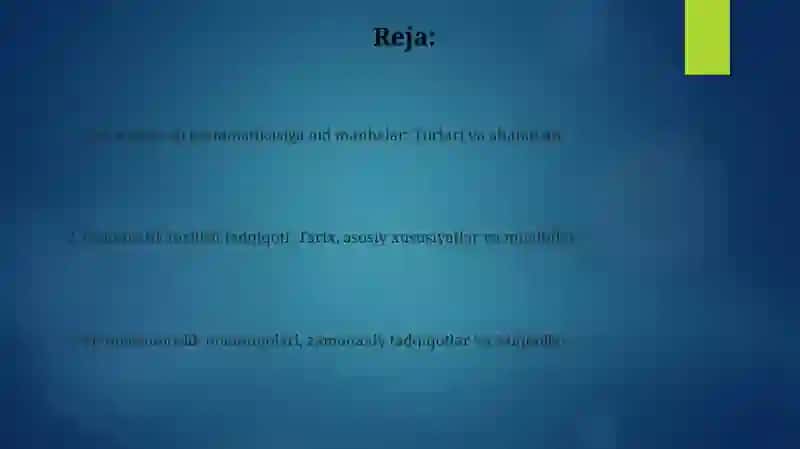 Eski o' zbek tilining grammatik qurilishiga doir manbalar bilan tanishish 2
