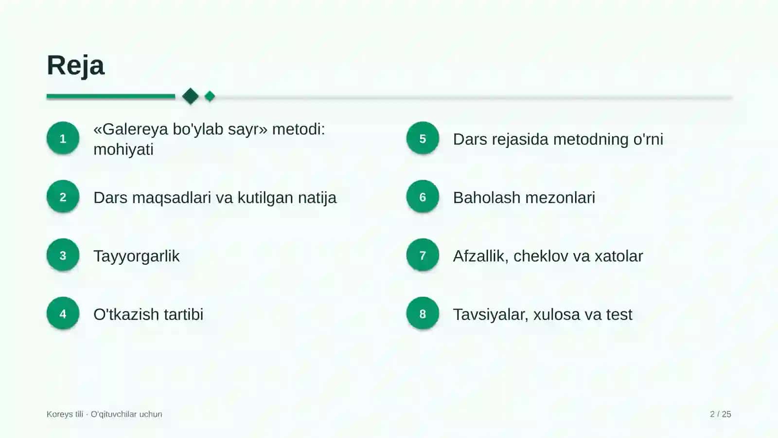 koreys tili darslarida galereya bo'ylab sayr metodidan foydalanish 6179 2
