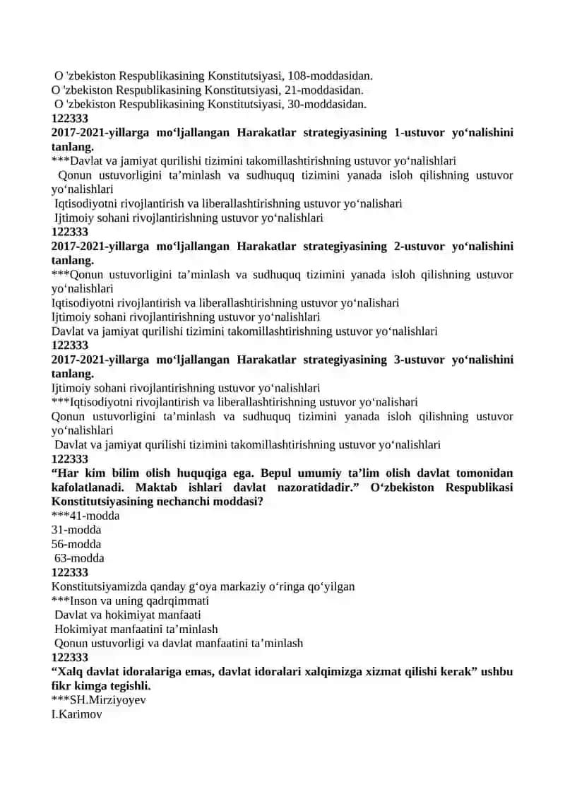 O‘zbekiston Respublikasi "Yoshlarga oid davlat siyosati to`g`risida”gi Qonun 2