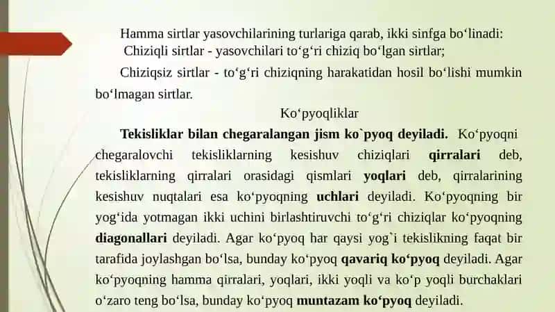 Ko’pyoqliklar 2