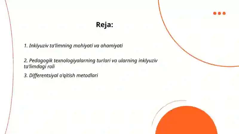 Inklyuziv ta'limda pedagogik texnologiyalardan foydalanish mavzusi 2