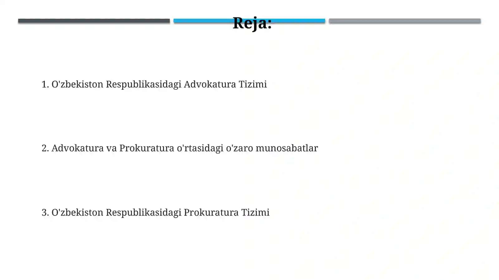 O'zbekiston Respublikasida Advokatura va Prokuratura tizimi 2