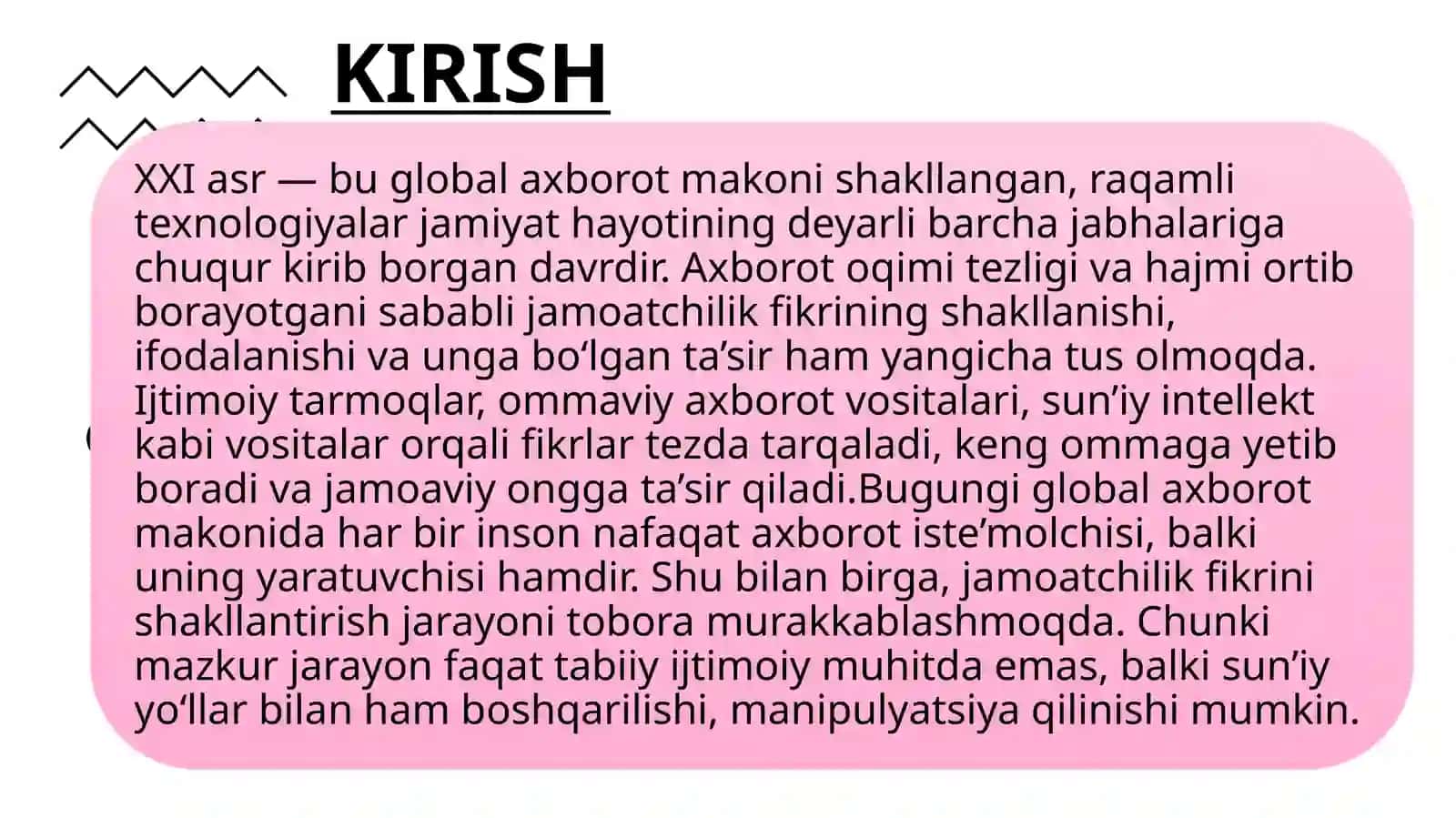 Global axborot ma'konida jamoatchilik fikri: shakllantirish, ifoda va manipulyatsiya 2
