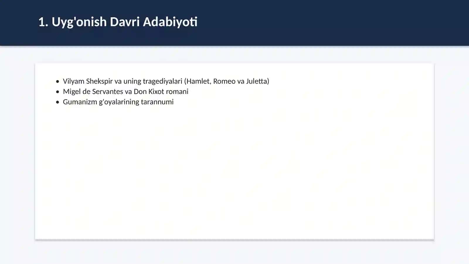 Jahon adabiyoti durdonalari 2