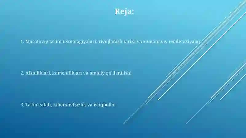 Masofaviyoʻqitishtexnologiyalari 2