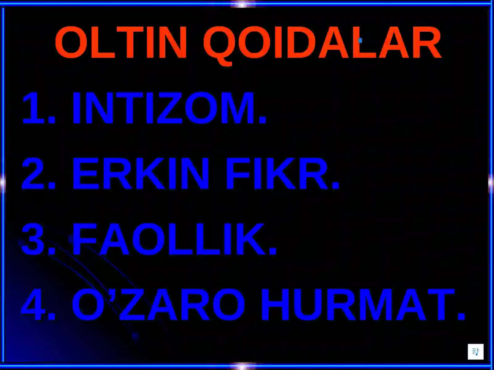 OLTIN QOIDALAR 2
