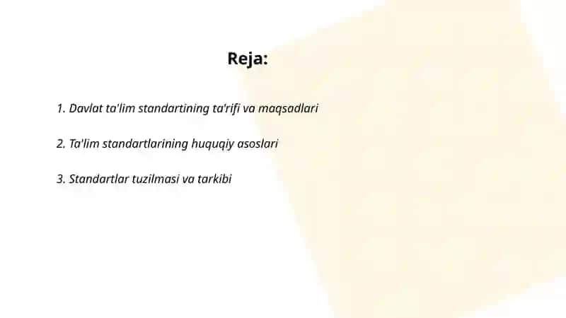 Davlat ta'lim standarti 2