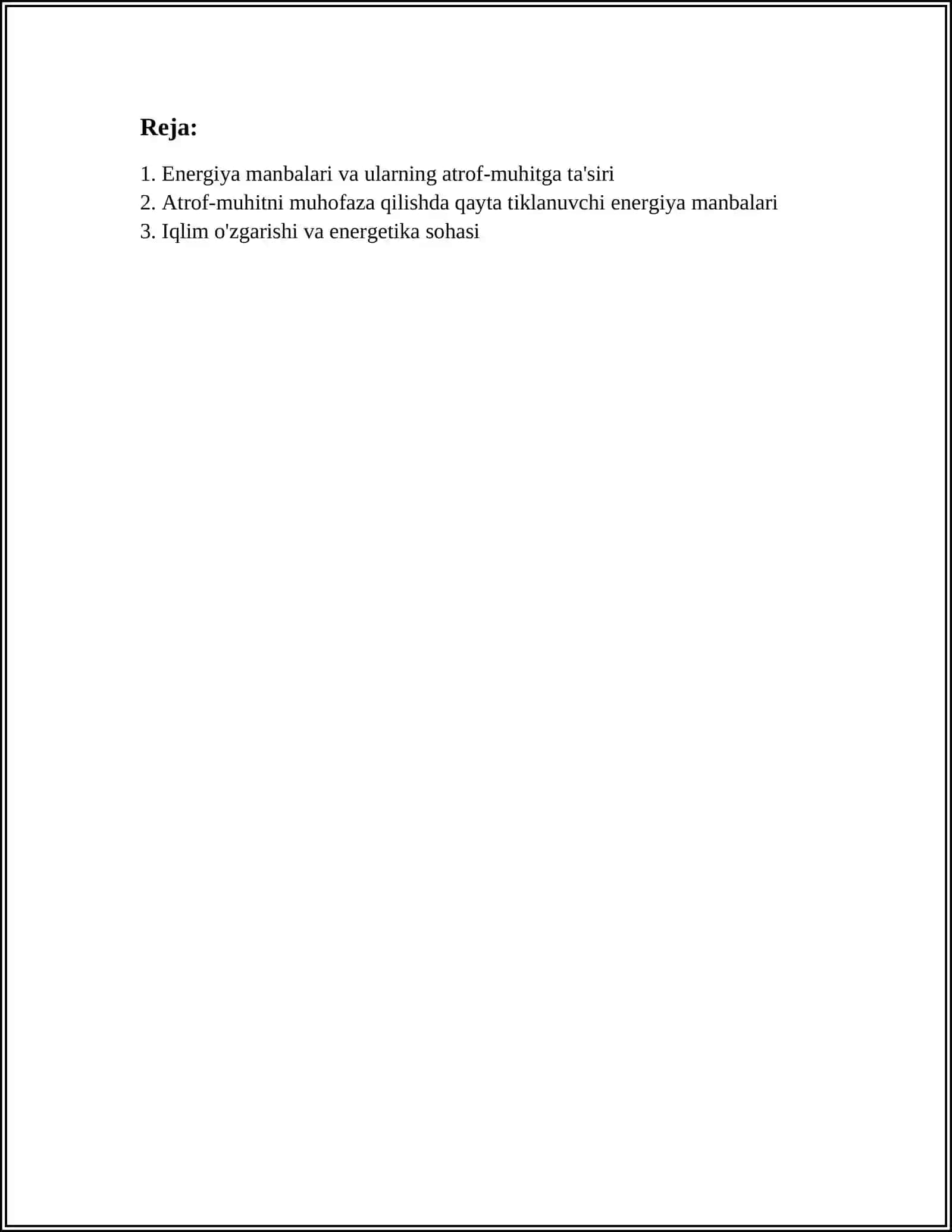 ENERGETIKA SANOATI VA ATROF-MUHIT REFERAT 2