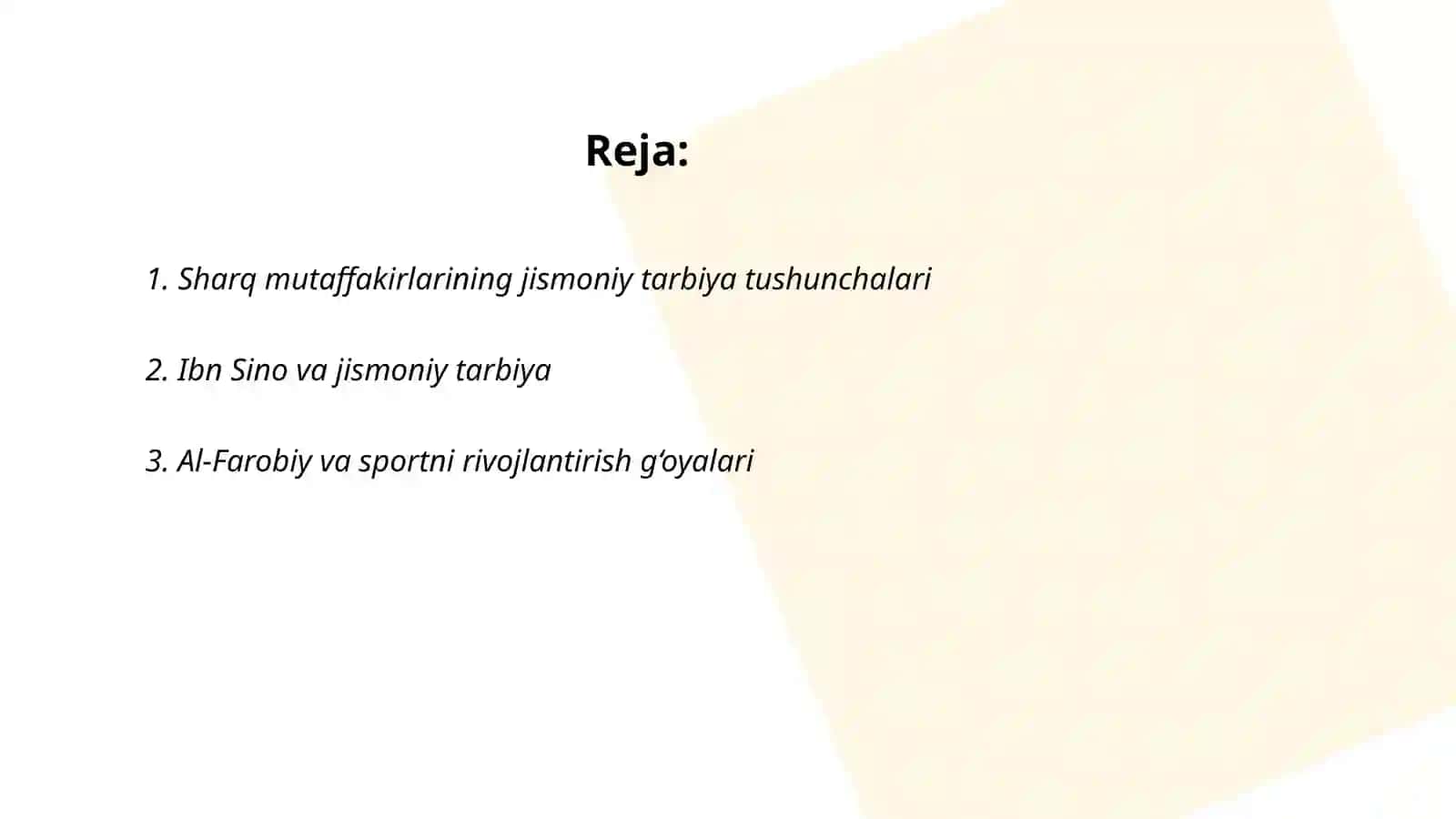 Sharq mutaffakirlarining jismoniy tarbiya haqidagi qarashlari 2