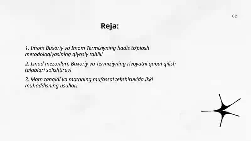 Imom Buxoriy va Imom Termiziyning hadis ilmiga qo‘shgan hissalarini qiyosiy tahlili 2