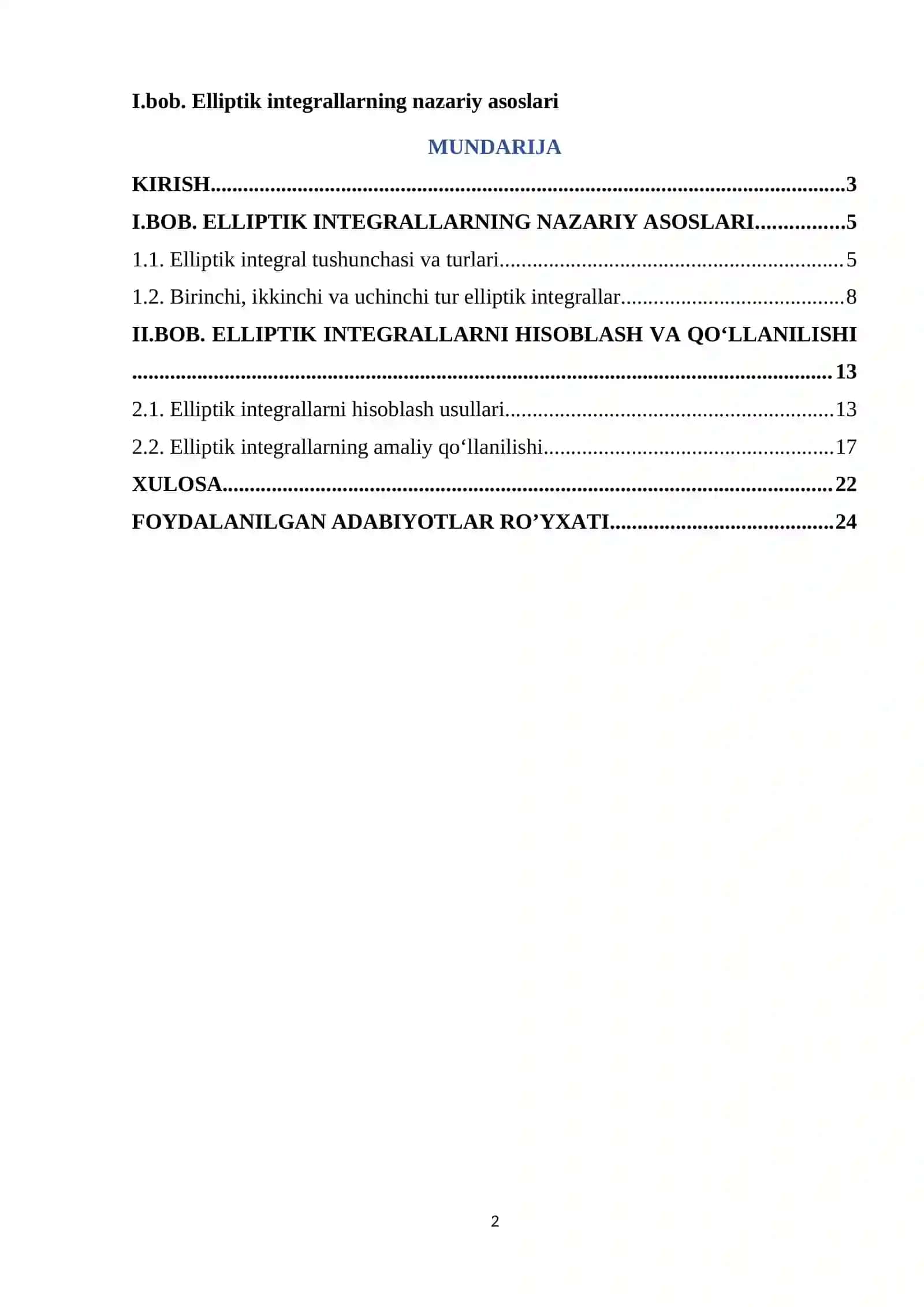 Elliptik integrallar 2