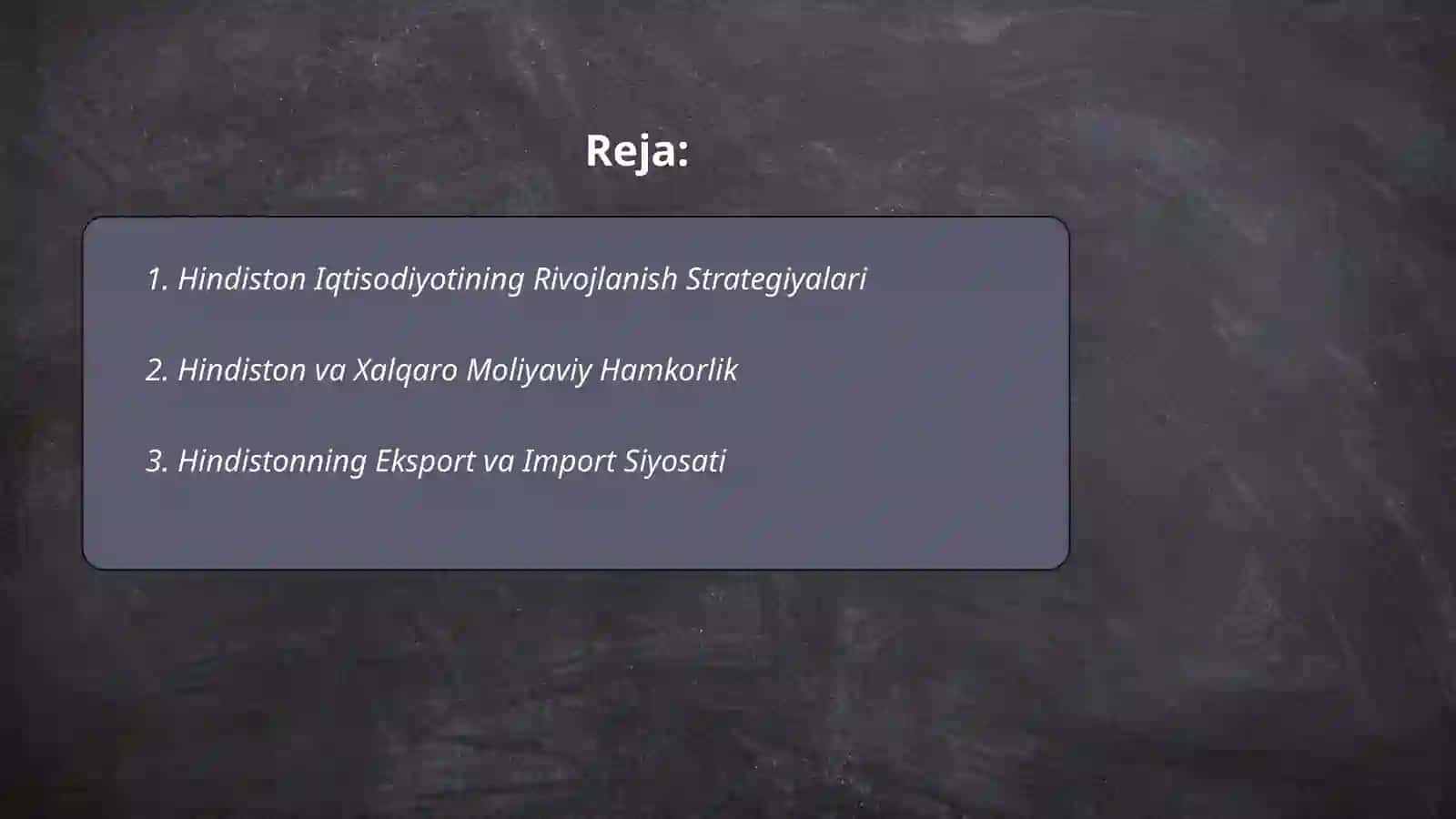 Hindiston global iqtisodiyoti moliyasi strategiyasi 2