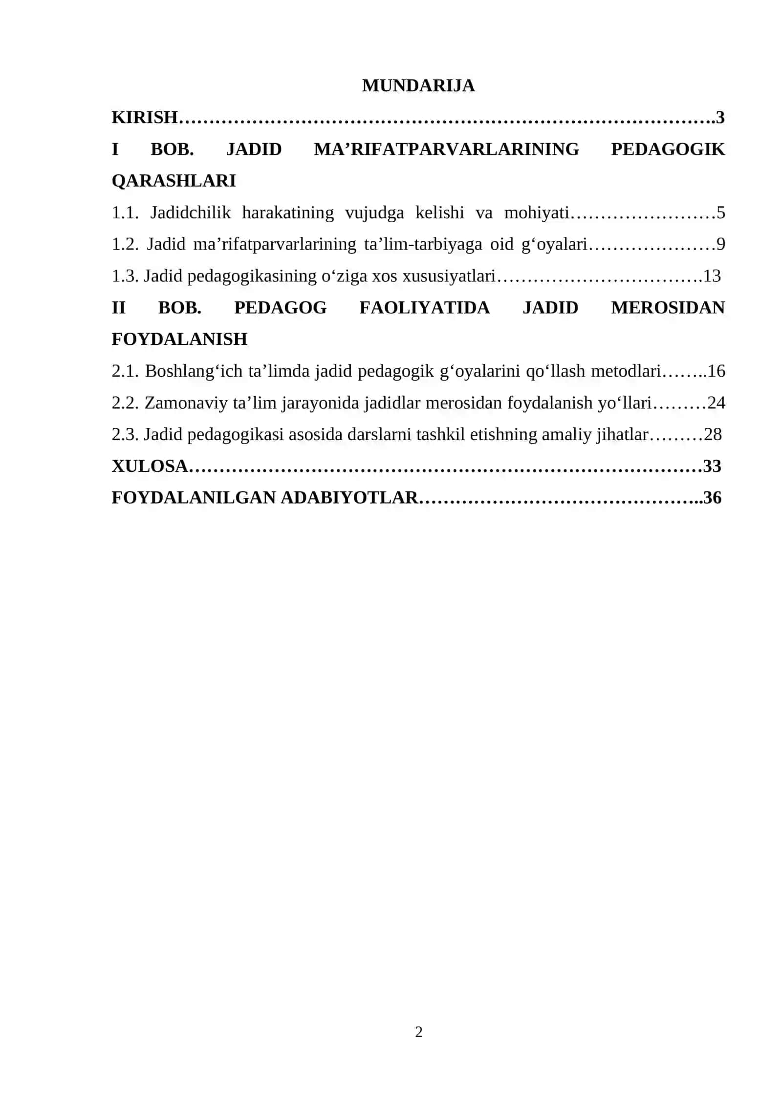 BOSHLANG’ICH TA’LIM PEDAGOGIKASI FANIDAN “PEDAGOG FAOLIYATIDA JADID MA’RIFATPARVARLARINING MEROSIDAN FOYDALANISH” MAVZUSIDAGI KURS ISHI 2