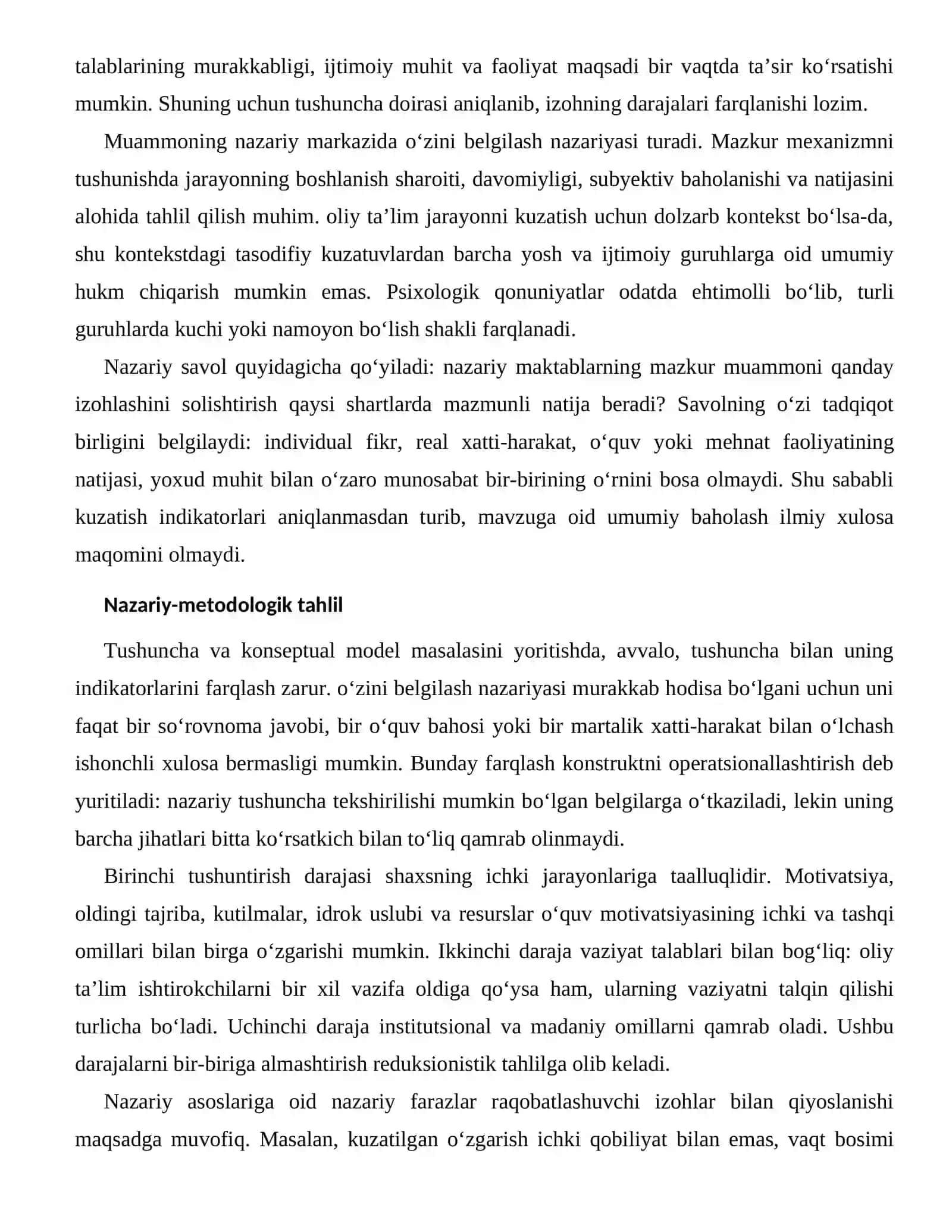 O‘QUV MOTIVATSIYASINING ICHKI VA TASHQI OMILLARI — NAZARIY ASOSLARI 2