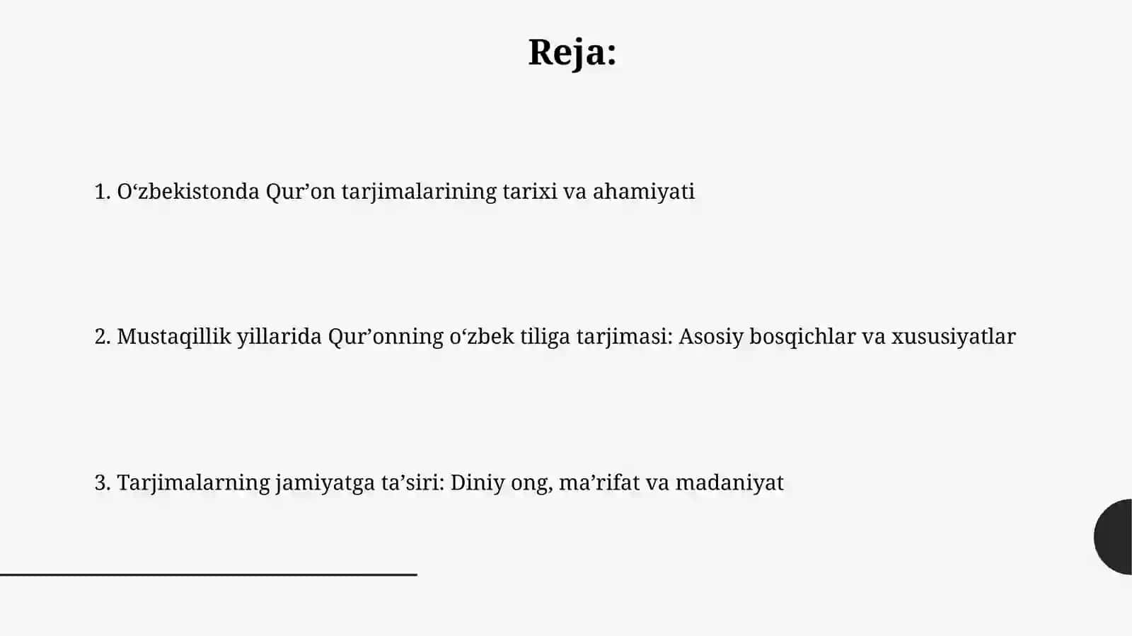 Mustaqillik yillarida Qur'onning o'zbek tiliga tarjima qilinishi va taisiirlari 2