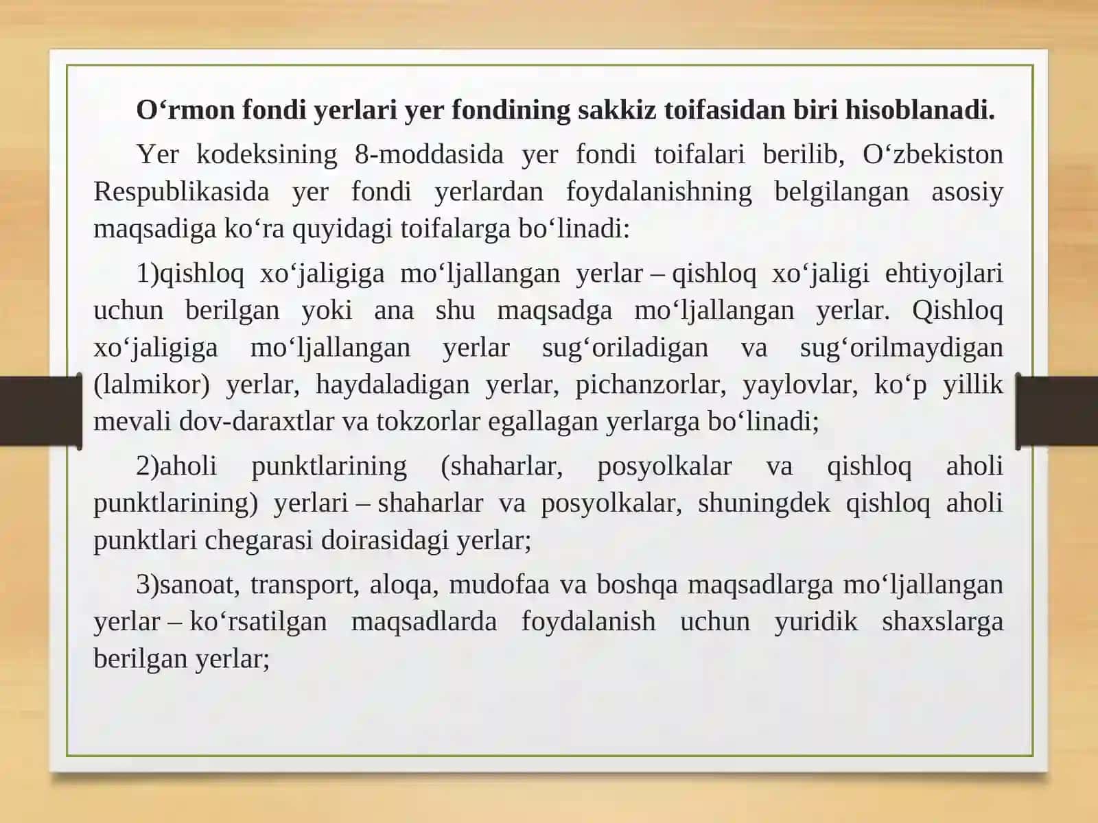 O‘RMONDAN FOYDALANISH HUQUQINI BERISH TARTIBI 2