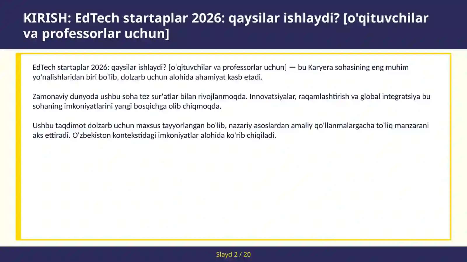 EdTech startaplar 2026: qaysilar ishlaydi? [o'qituvchilar va professorlar uchun] 2