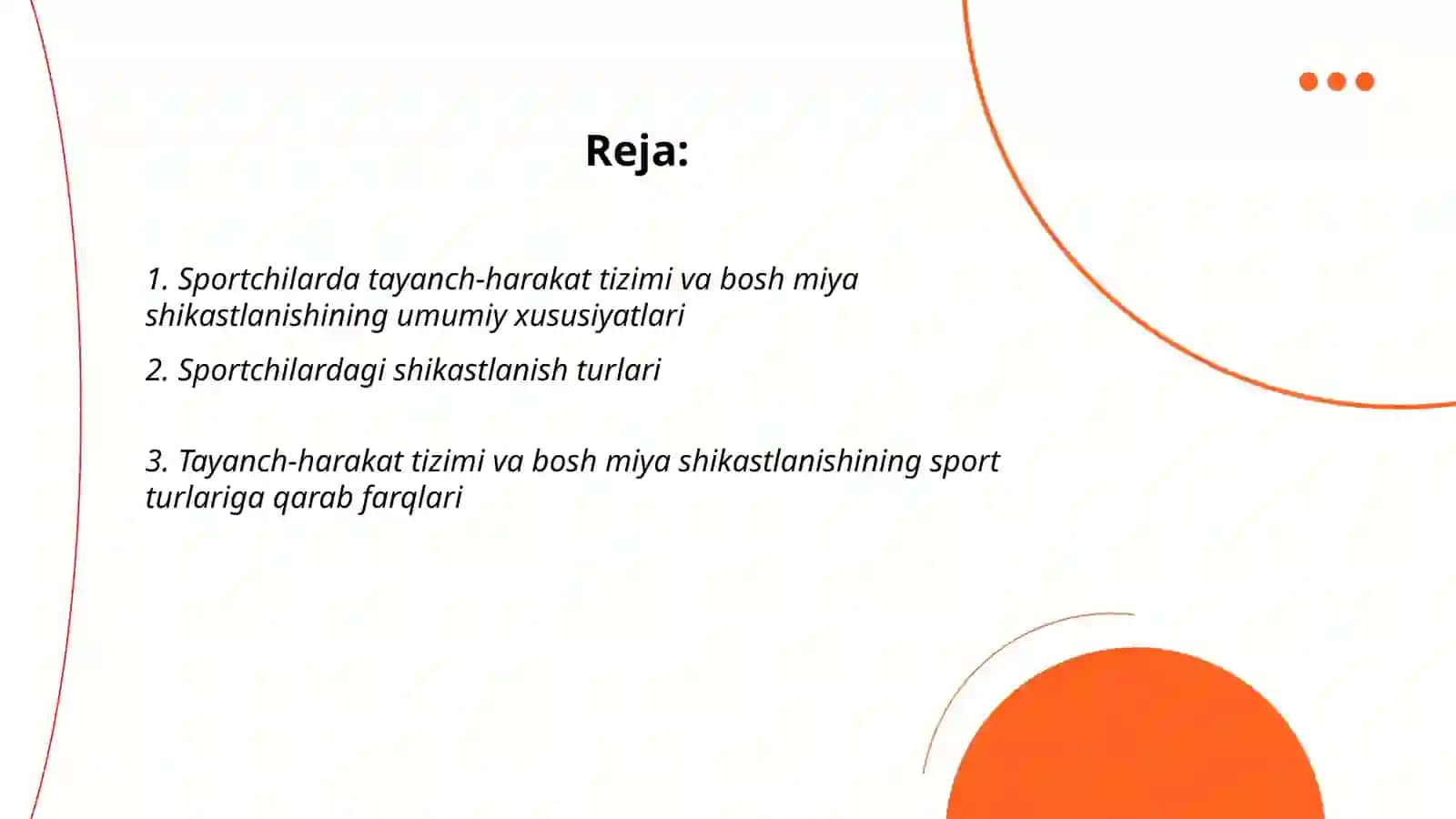 Sportchilarda tayanch-harakat tizimi va bosh miya shikastlanishi xususiyatlari 2