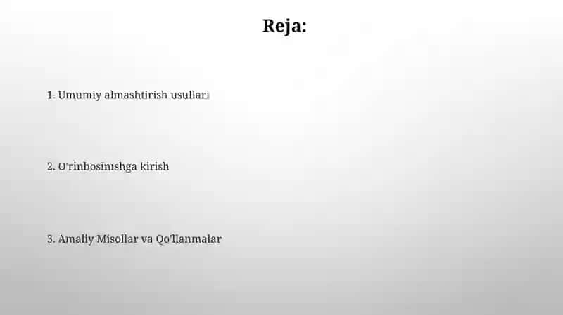 Ikki karrali integralni hisoblashda almashtirish usuli 2