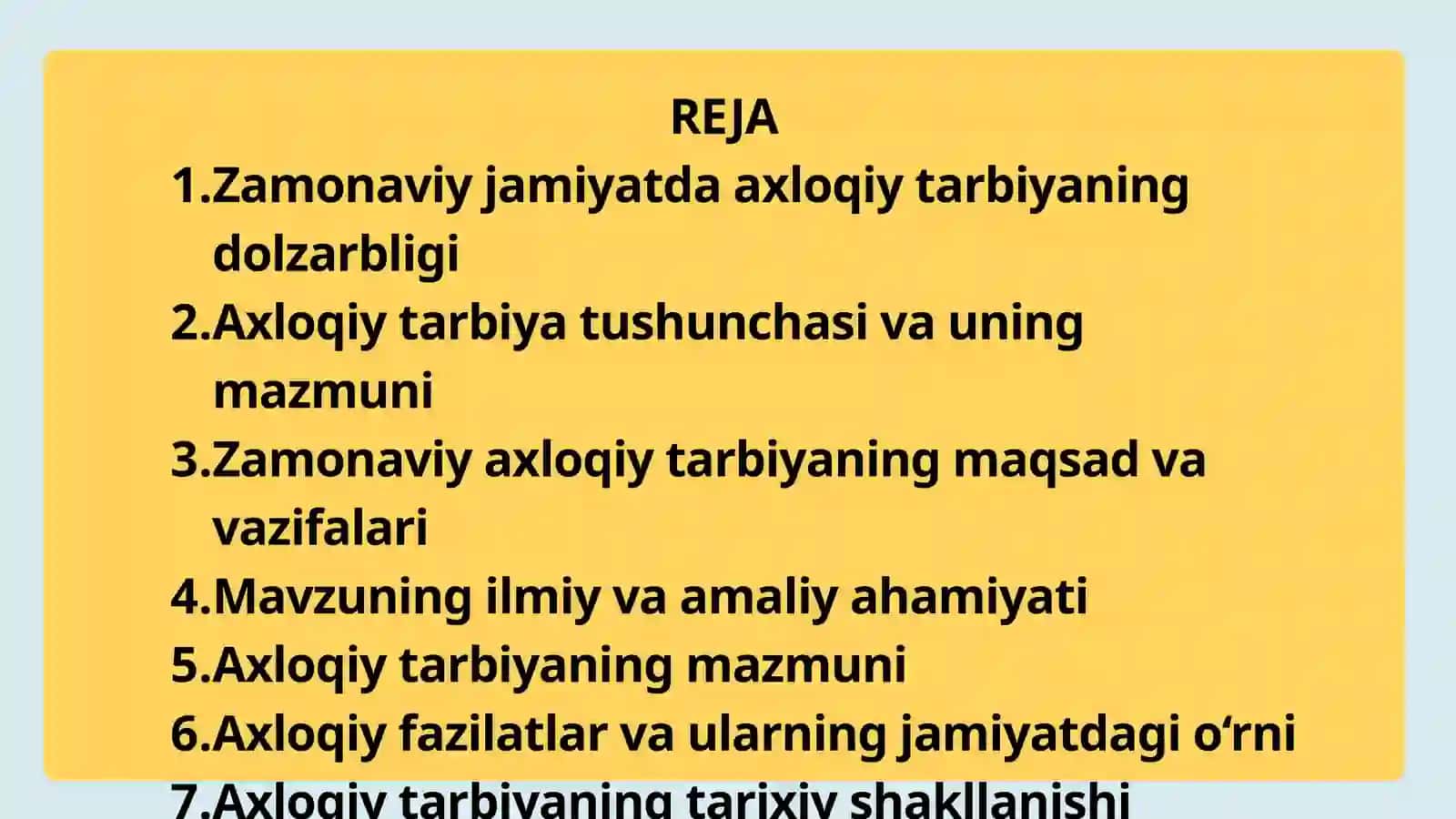 ZAMONAVIY AXLOQIY TARBIYANING YUTUQLARI VA KAMCHILIKLARI 2