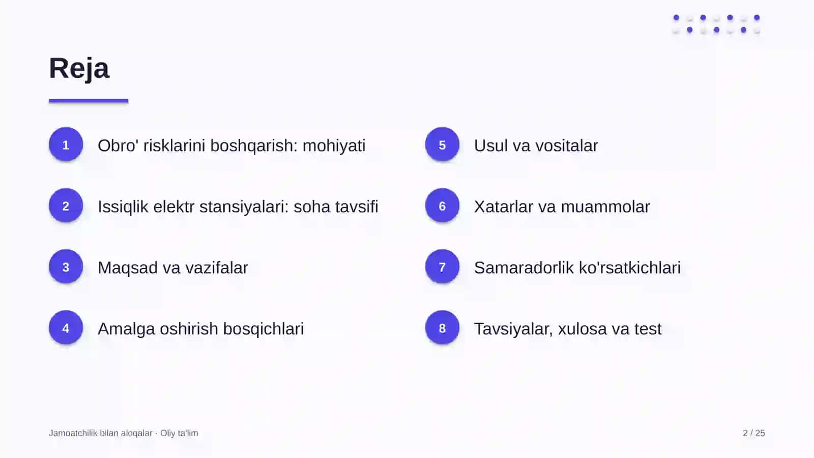Issiqlik elektr stansiyalarida obro' risklarini boshqarish 2