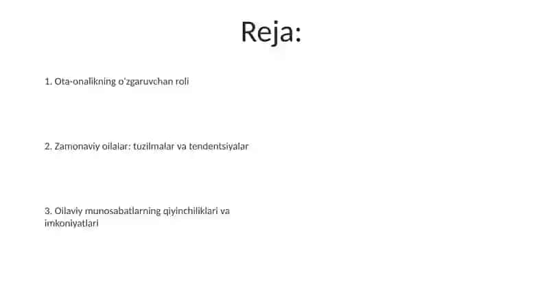 Zamonaviy oilalar 2
