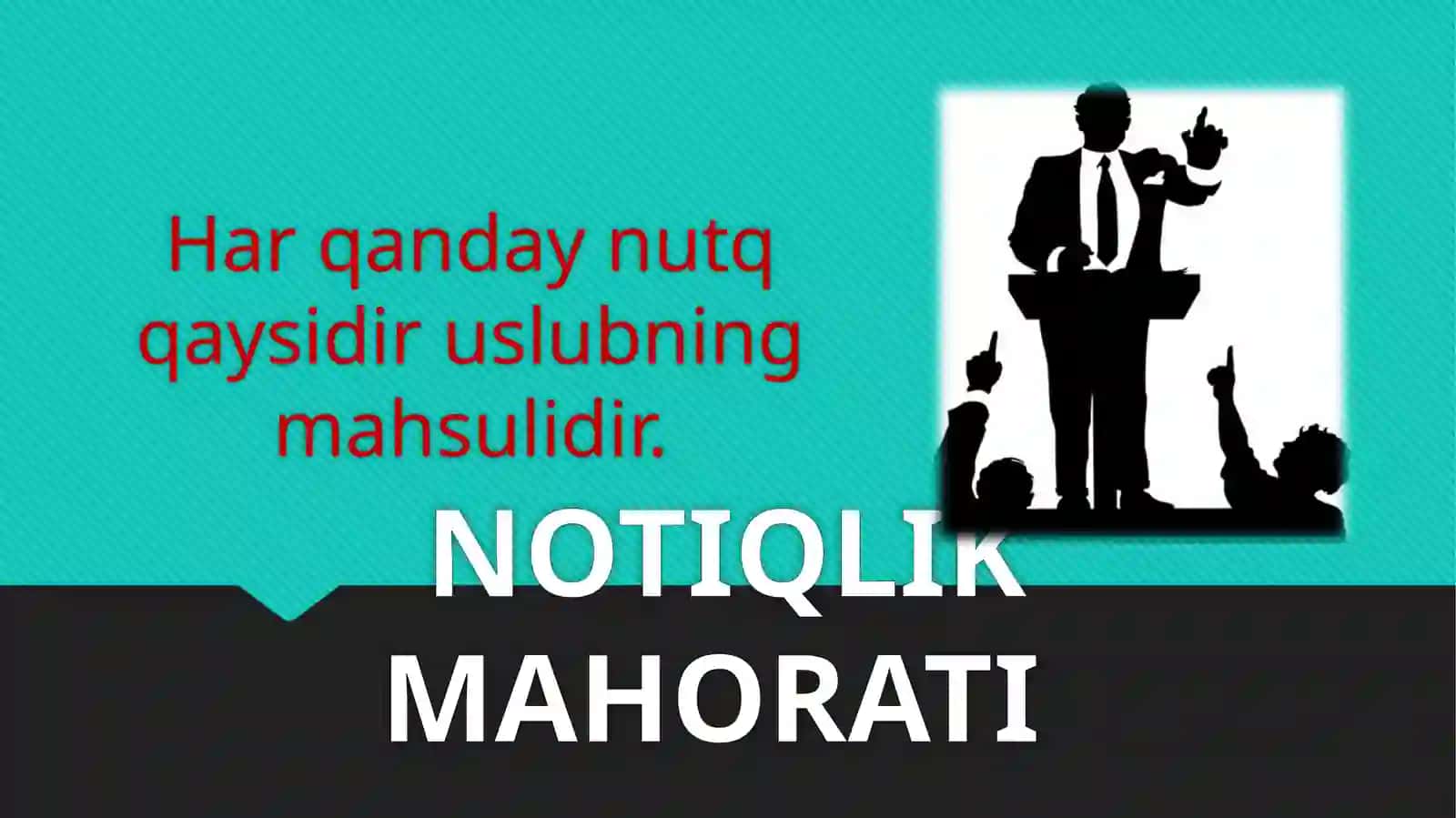 NUTQ USLUBLARI 2