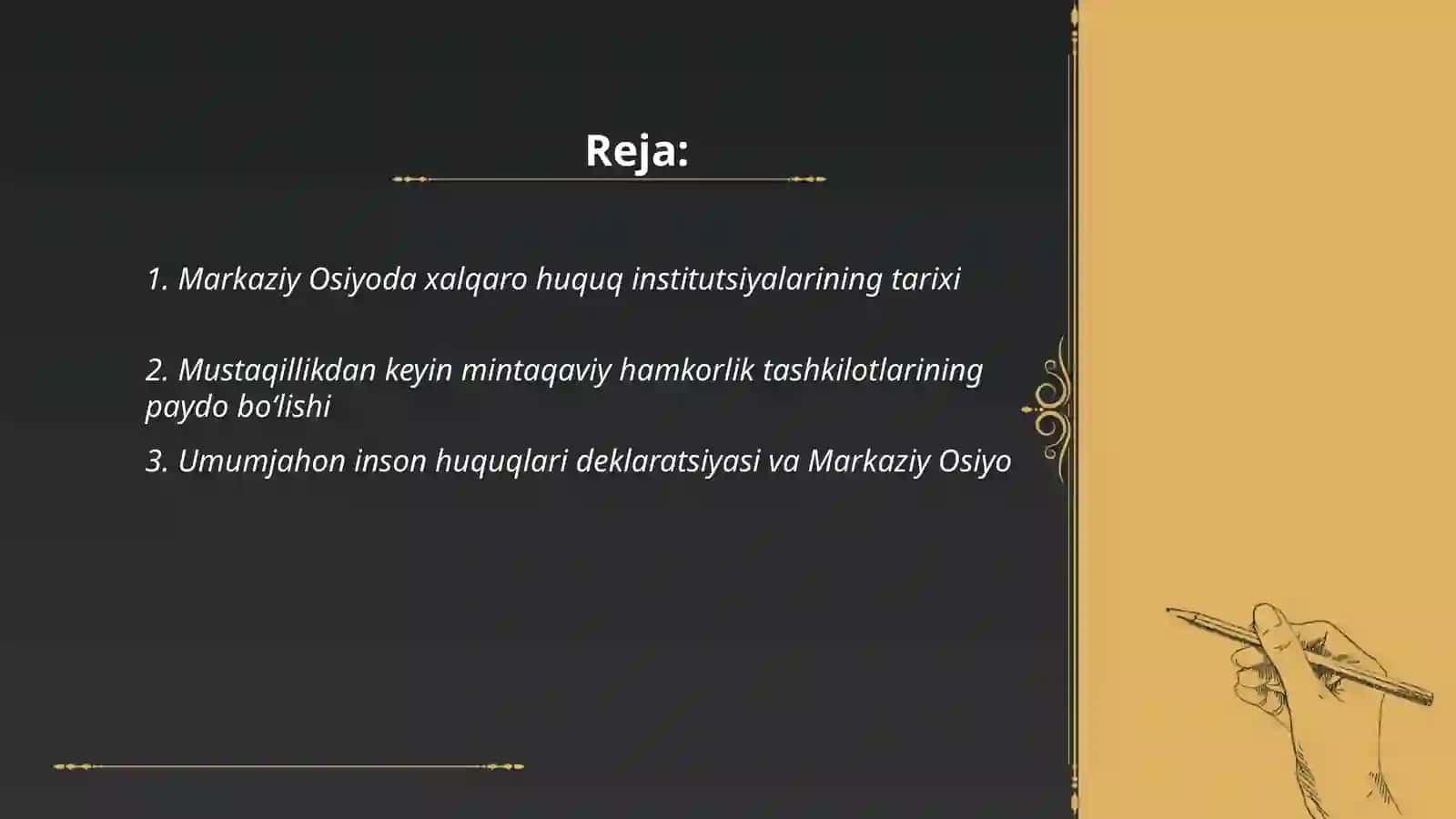 Markaziy Osiyoda xalqaro huquq institutsiyalarining tarixi 2