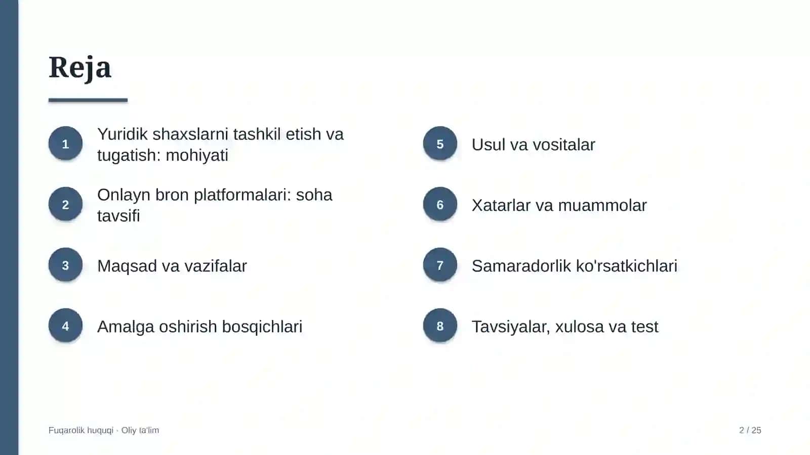 onlayn bron qilish platformalarida yuridik shaxslarni tashkil etish va tugatish 8543 2