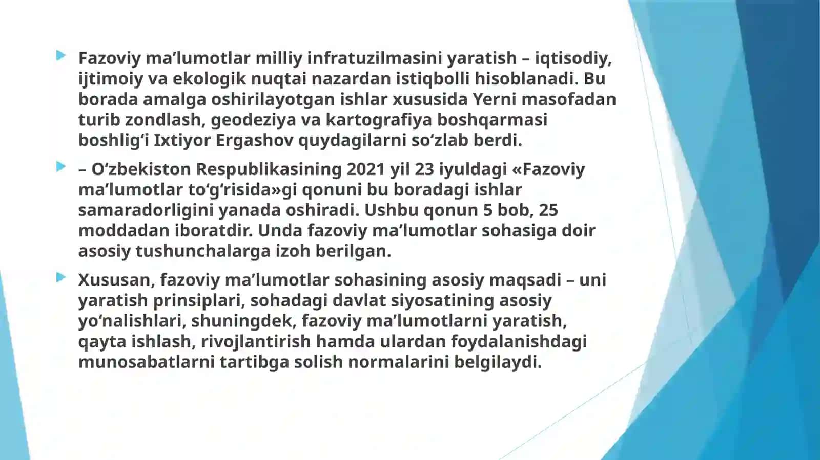 Fazoviyma’lumotlarning modellari 2