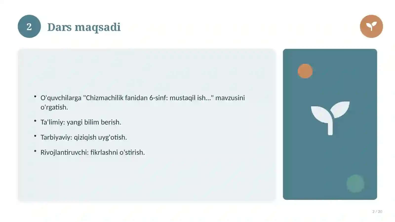 Chizmachilik fanidan 6-sinf: mustaqil ish topshiriqlari 2