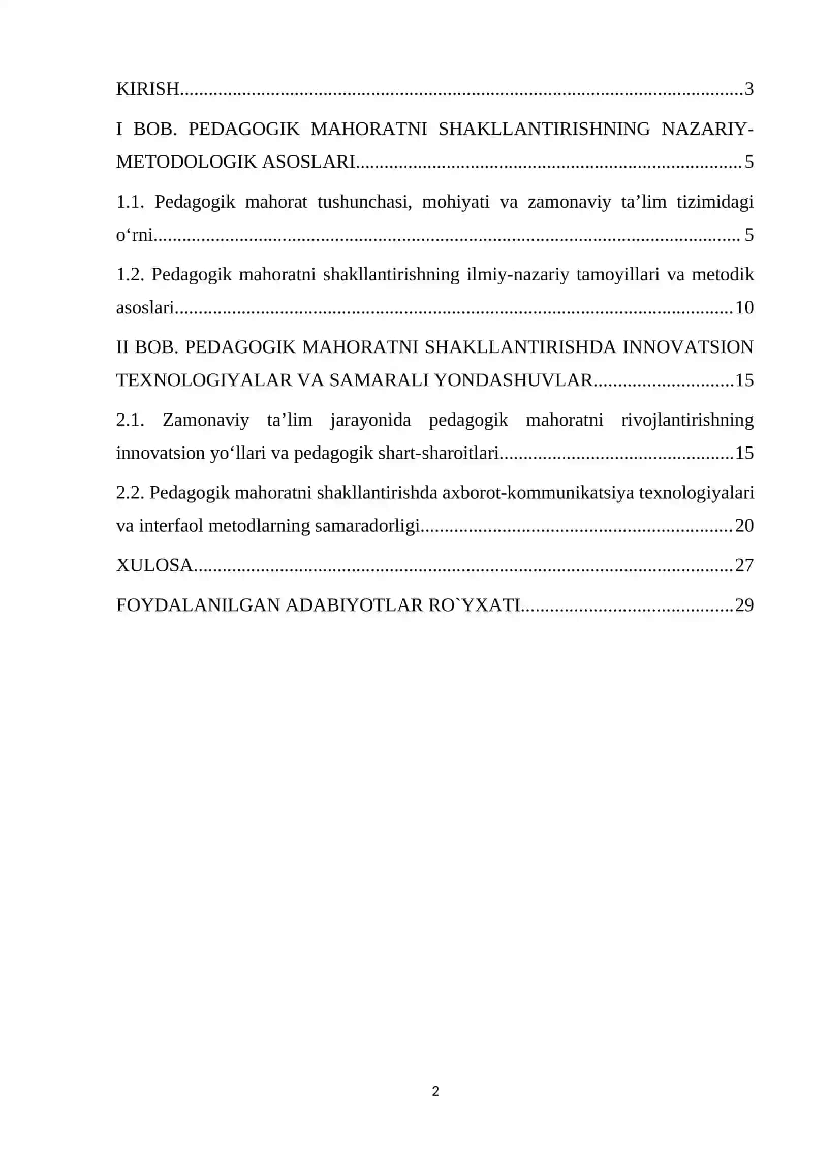 ZAMONAVIY TA‘LIM JARAYONIDA PEDAGOGIK MAHORATNI SHAKLLANTIRISHNING INNOVATSION YO‘LLARI VA TEXNOLOGIYALARI 2