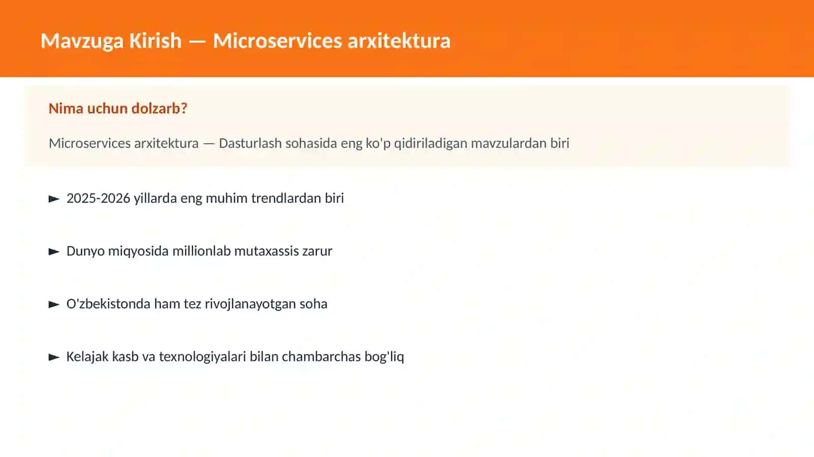 Microservices arxitektura 2