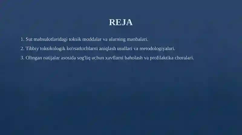 Sut Mahsulotlaridagi Toksik Moddalar va Ular Manbalari 2