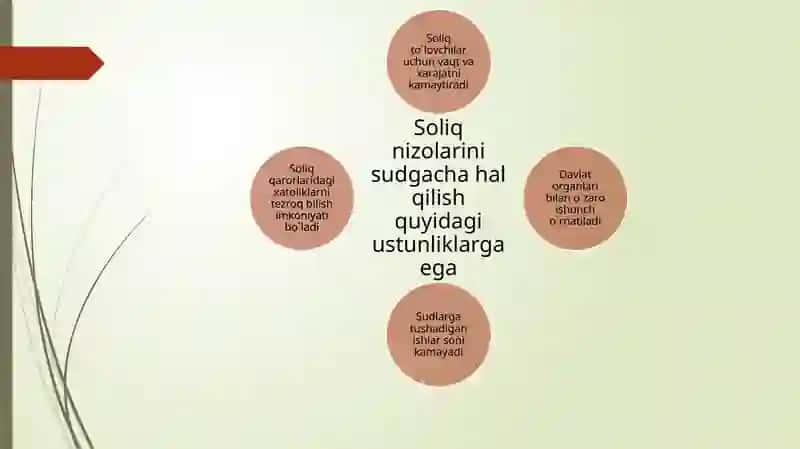 Soliqnizolari nisudgacha halqilishni zolari institutini rivojlantirish 2