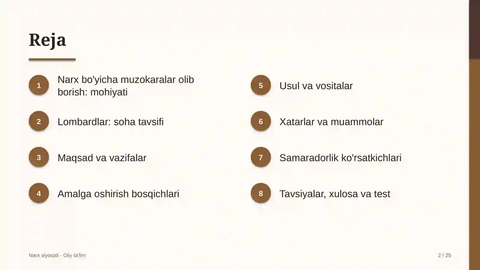 Lombardlarda narx bo'yicha muzokaralar olib borish 2
