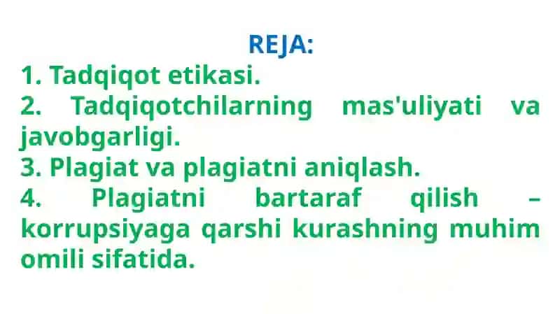Tadqiqotetikasi 2