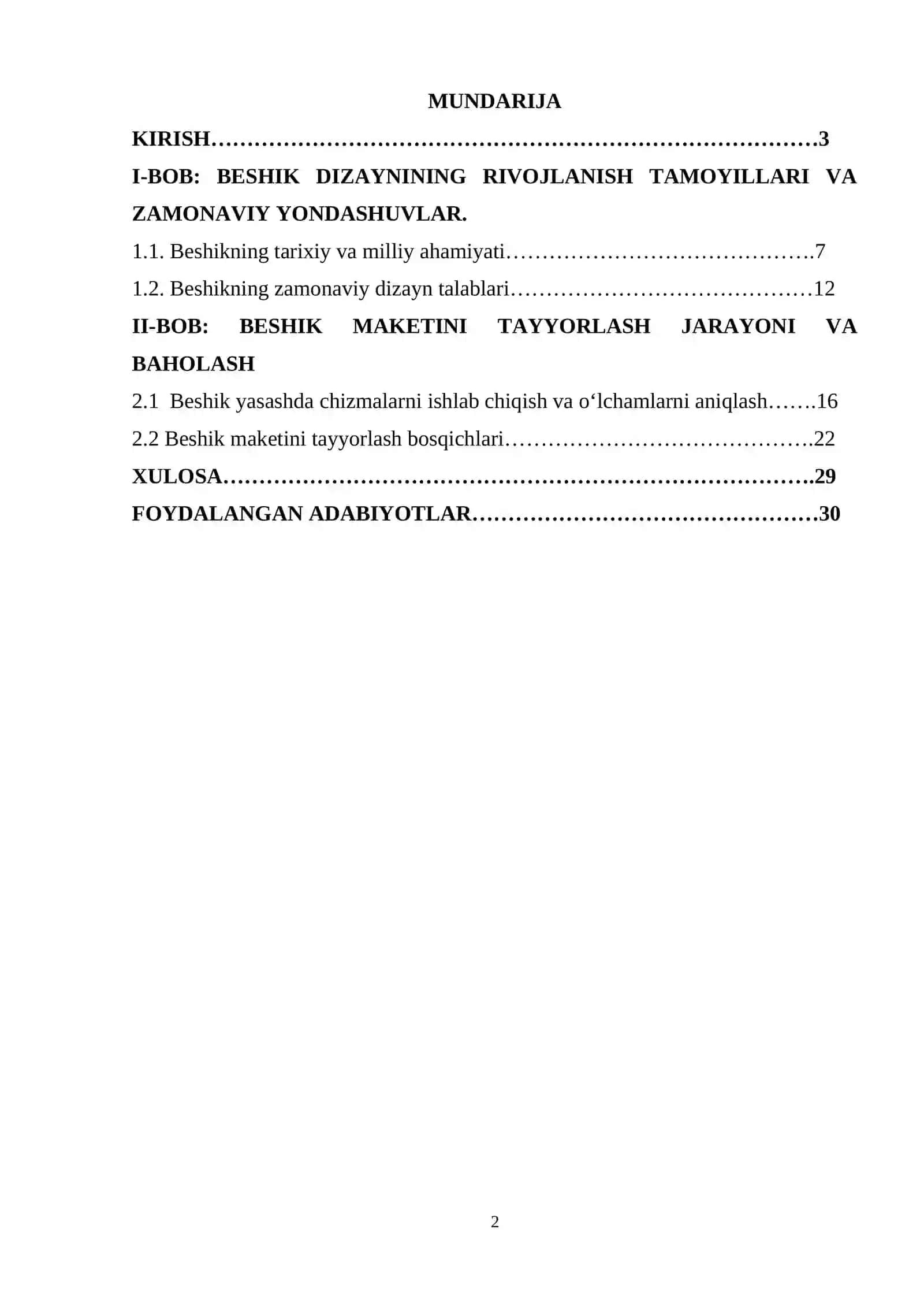MAHSULOT TAYYORLASH TEXNOLOGIYASI 2