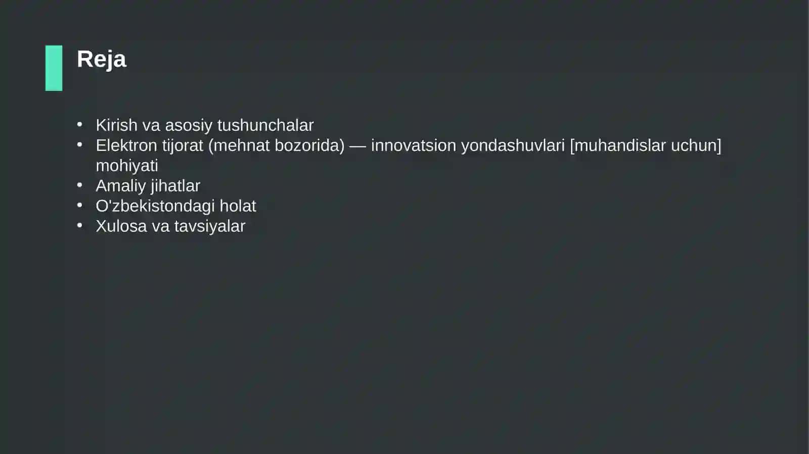 Elektron tijorat (mehnat bozorida) — innovatsion yondashuvlari [muhandislar uchun] 2
