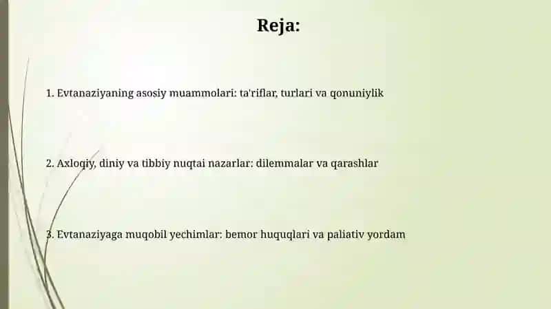 Evtanaziya muammolari 2