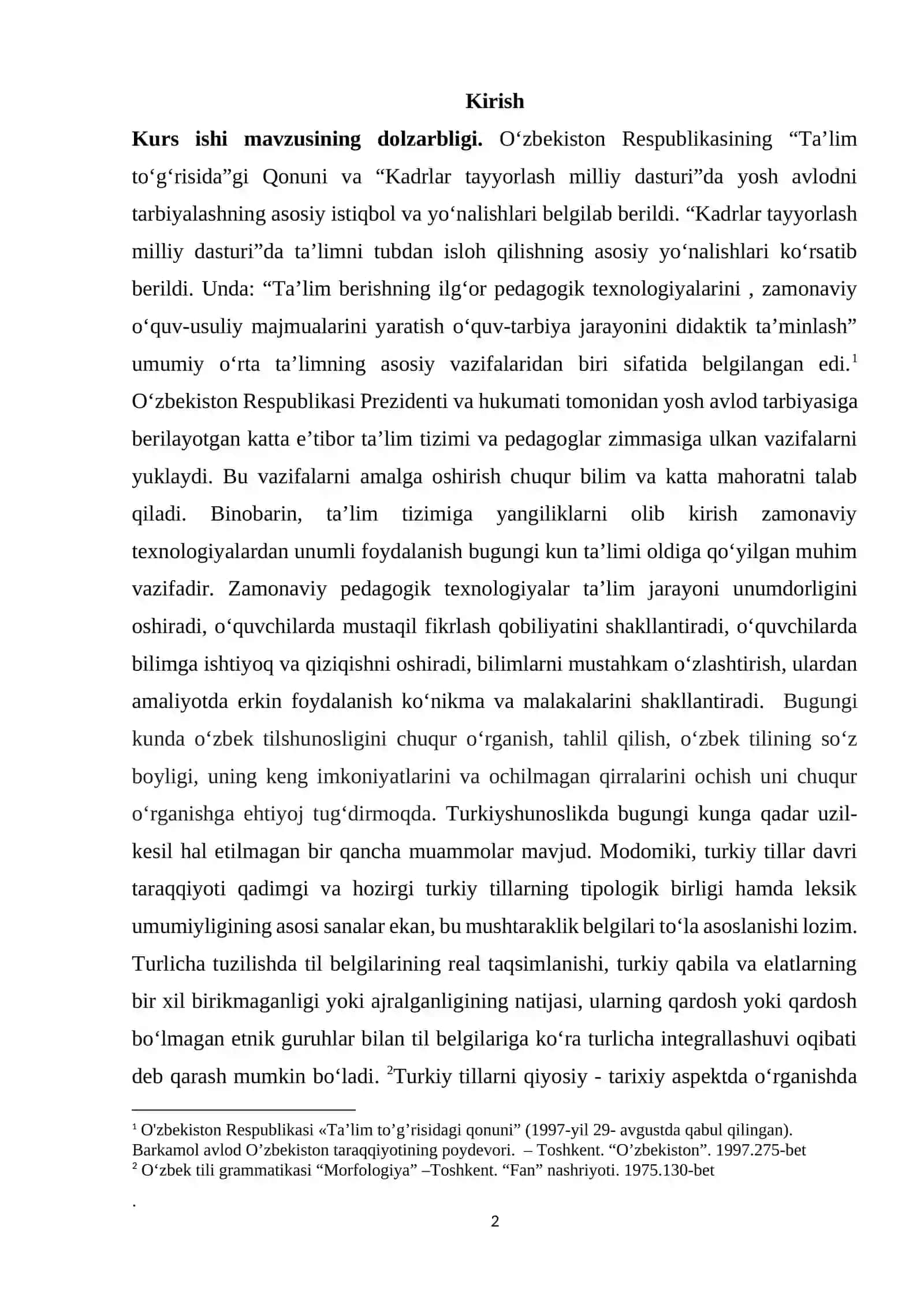 Turkiy tillarda grammatik ma'noning analitik usulda ifodalanishi 2