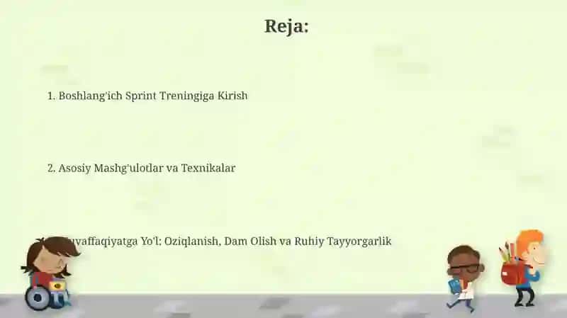 Qisqa masofaga yugurish turlari bõyicha boshlanğich tayorgarlik 2