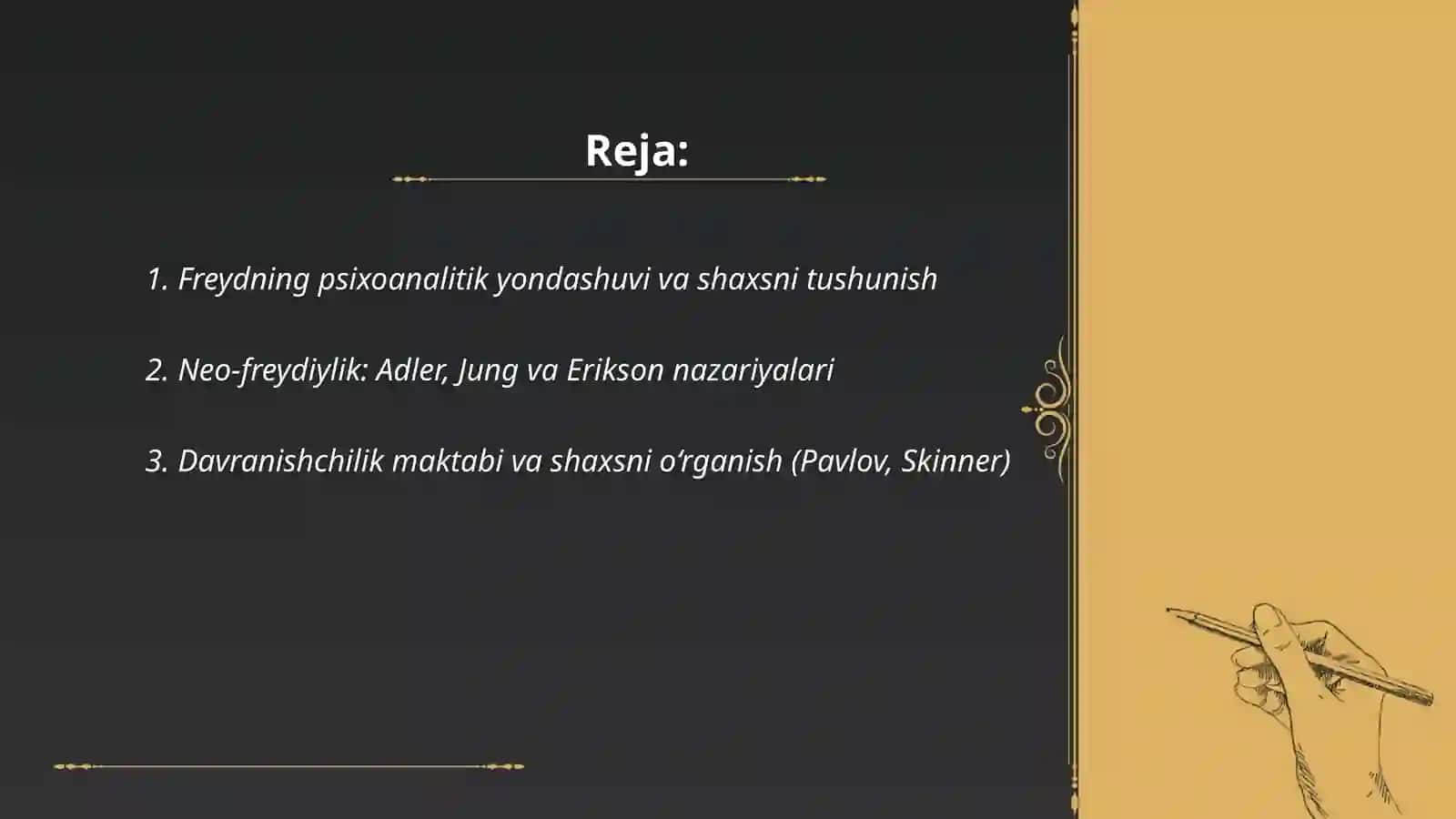G'arb psixologiyas maktablarida shaxsni tadqiq etish 2
