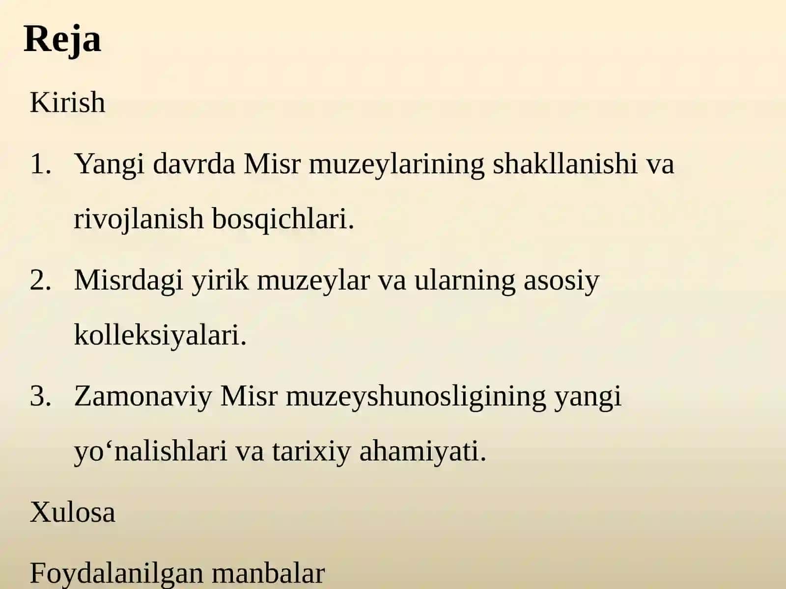 Yangi davrda Misr muzeylari 2