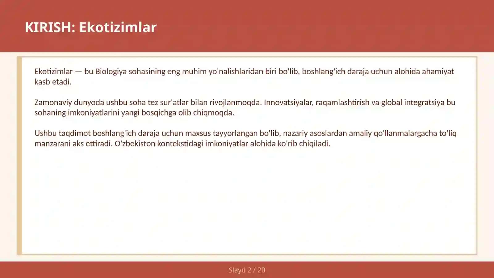 Ekotizimlar 2