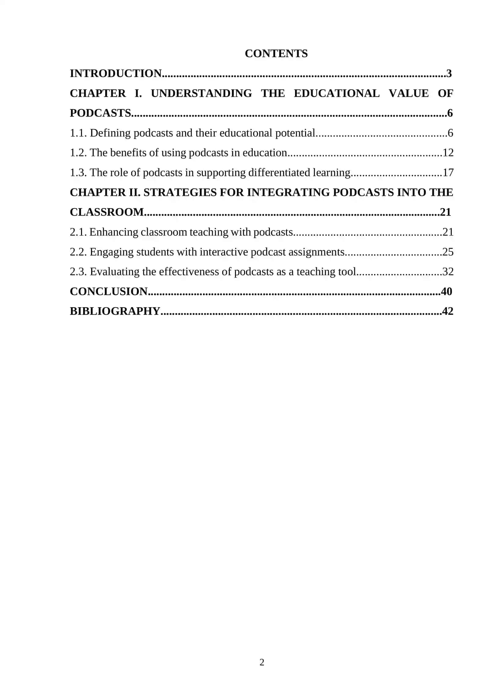 COURSE WORK THEME: USING PODCASTS AS A TEACHING TOOL 2