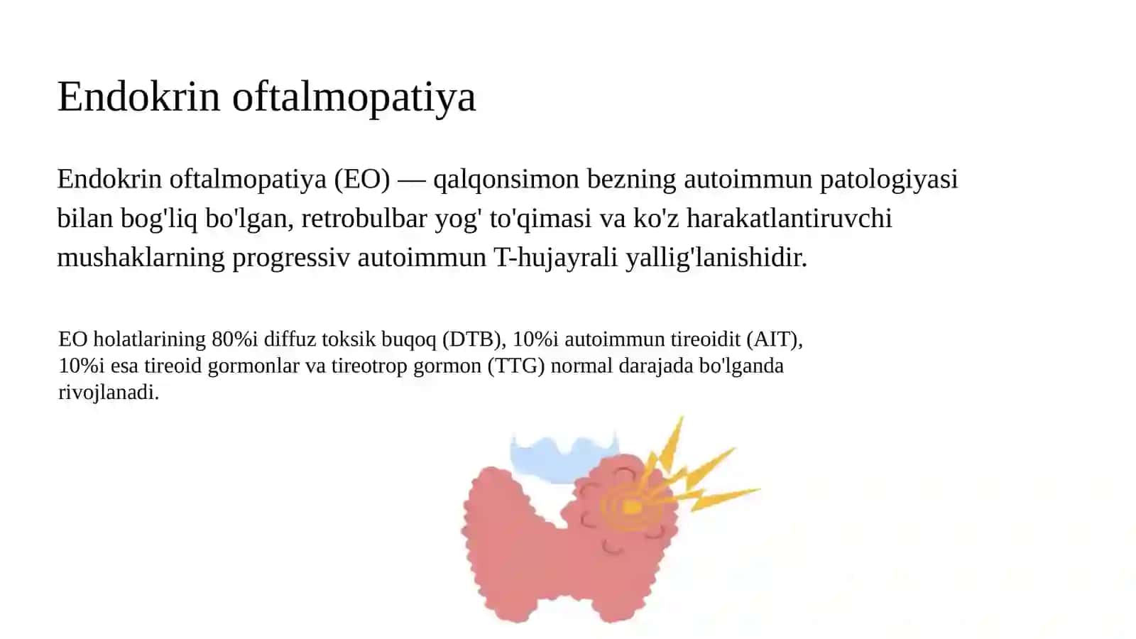 Endokrin oftalmopatiya diagnostikasi va davolash (1-variant) 2